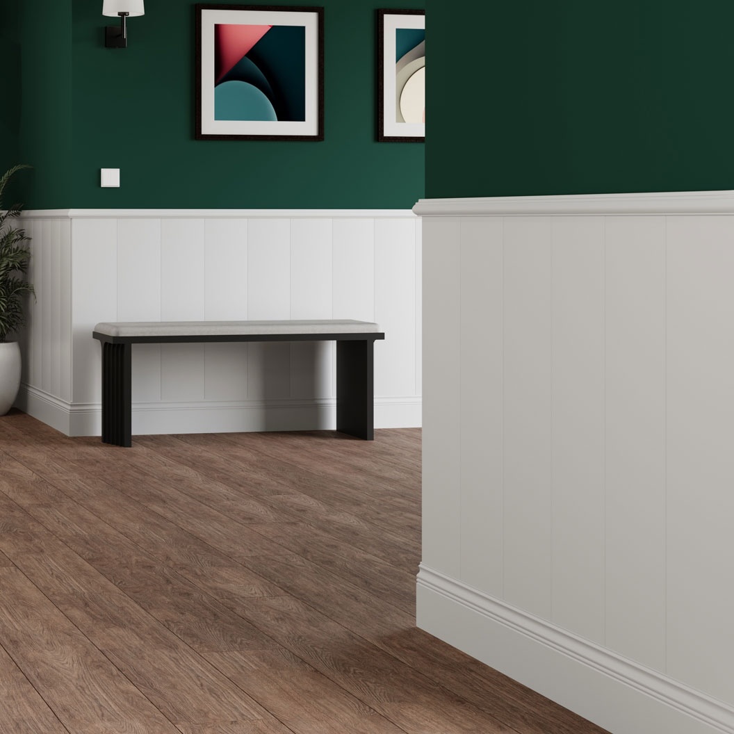 Listwa przypodłogowa MDF - ALEXA 12cm - Biała Premium