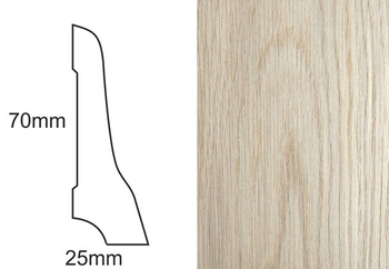 Listwa przypodłogowa fornirowana nielakierowana LP70 (240 cm x 70 mm x 25 mm) dąb