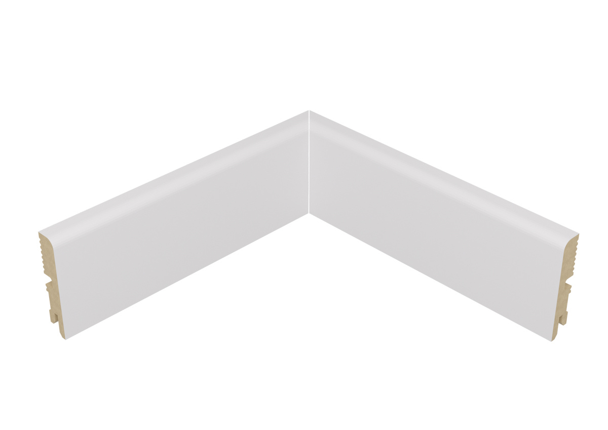 Narożnik wewnętrzny do listwy przypodłogowej lakierowany biały  FOGE - LB1 6cm