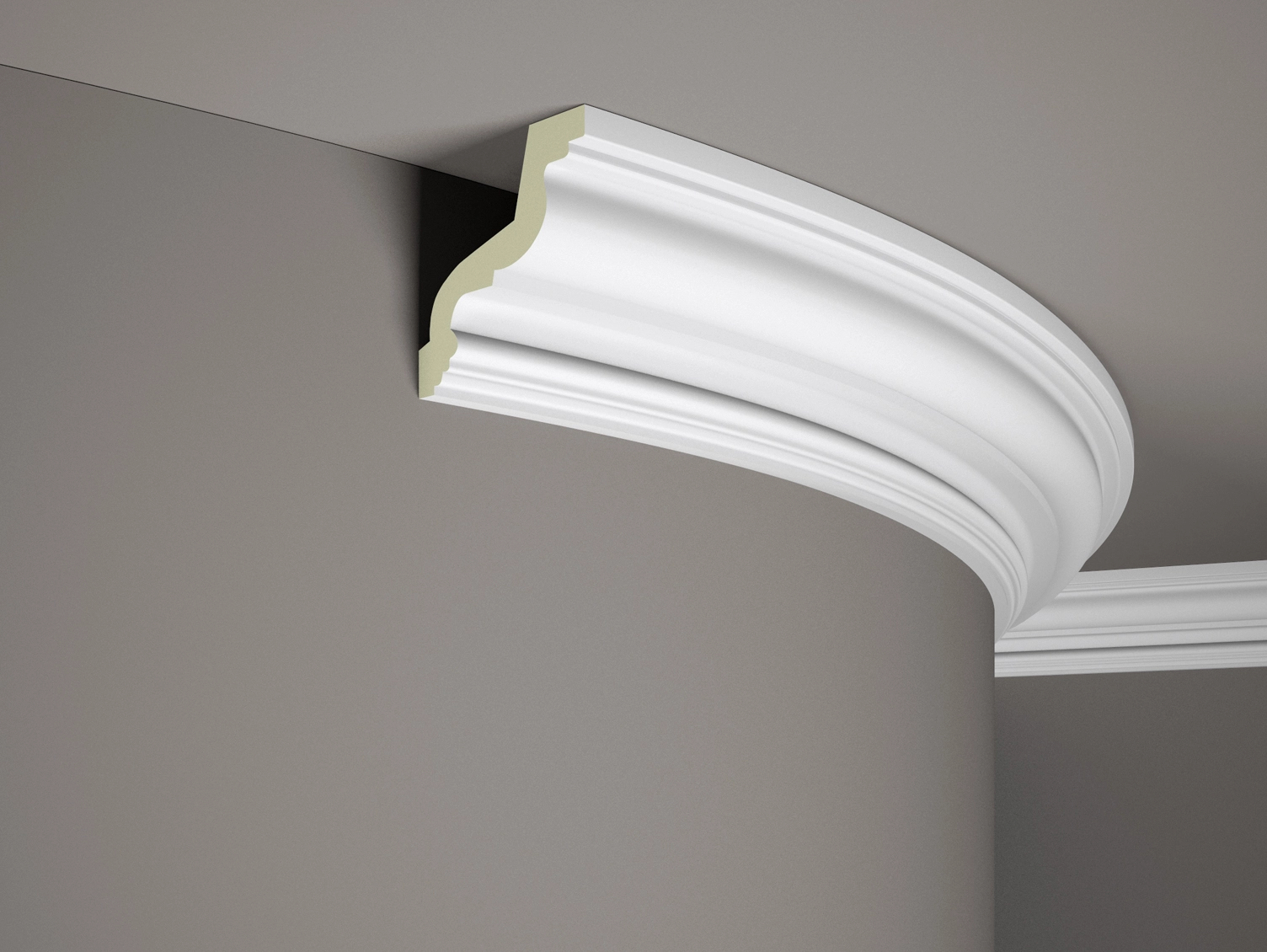 Listwa przysufitowa elastyczna MDB118F biała wym. 200 x 10 x 9.7 cm, z flexu