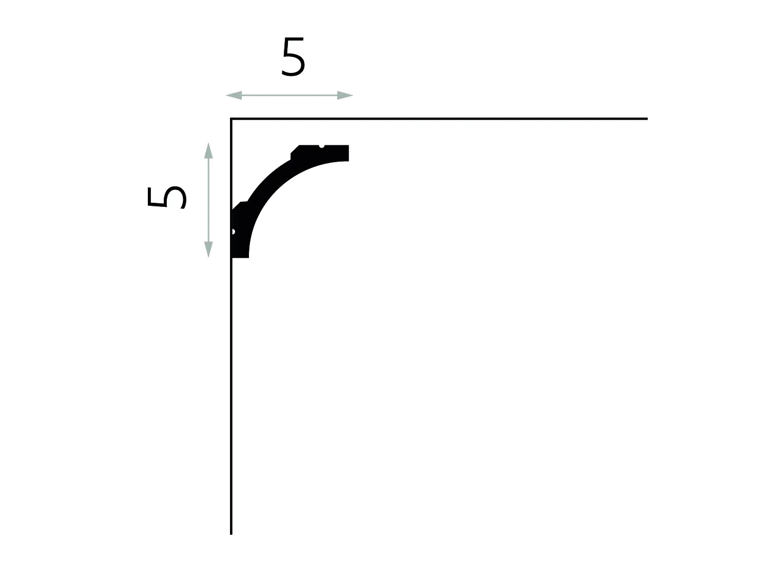 Listwa oświetleniowa MD210 biała wym. 200 x 5 x 5 cm, z PolyForce