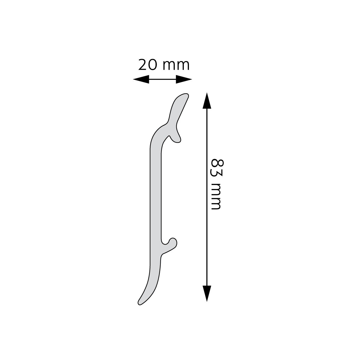 Listwa przypodłogowa, cokół Creativa LPC-16 244cm