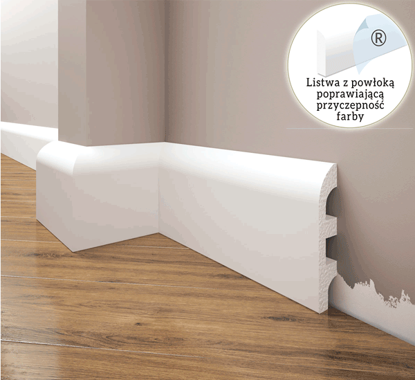 Listwa elastyczna przypodłogowa, cokół Creativa LPC-19F 200cm