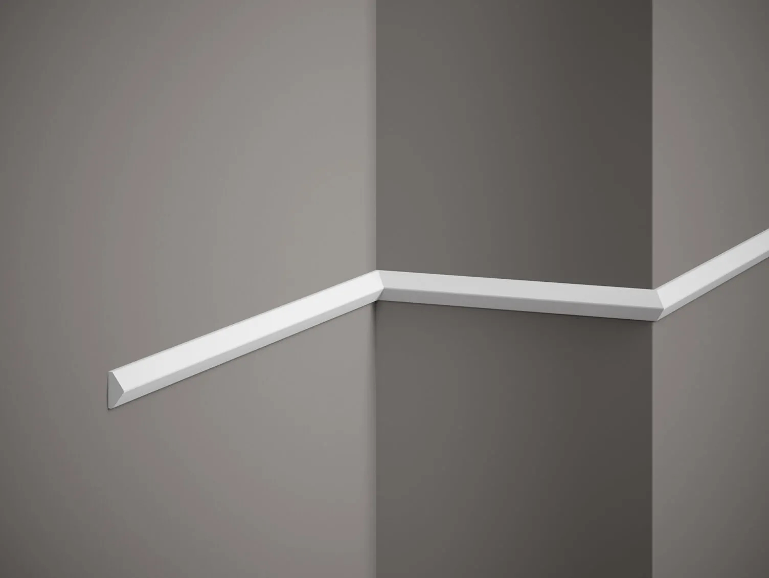 Listwa ścienna QL022 biała wym. 200 x 1 x 2 cm, z PolyForce