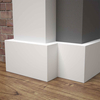 PRÓBKA 20 CM - Listwa przypodłogowa MDF lakierowana biała z wodoodporną powłoką PRIMA SLIM 8cm