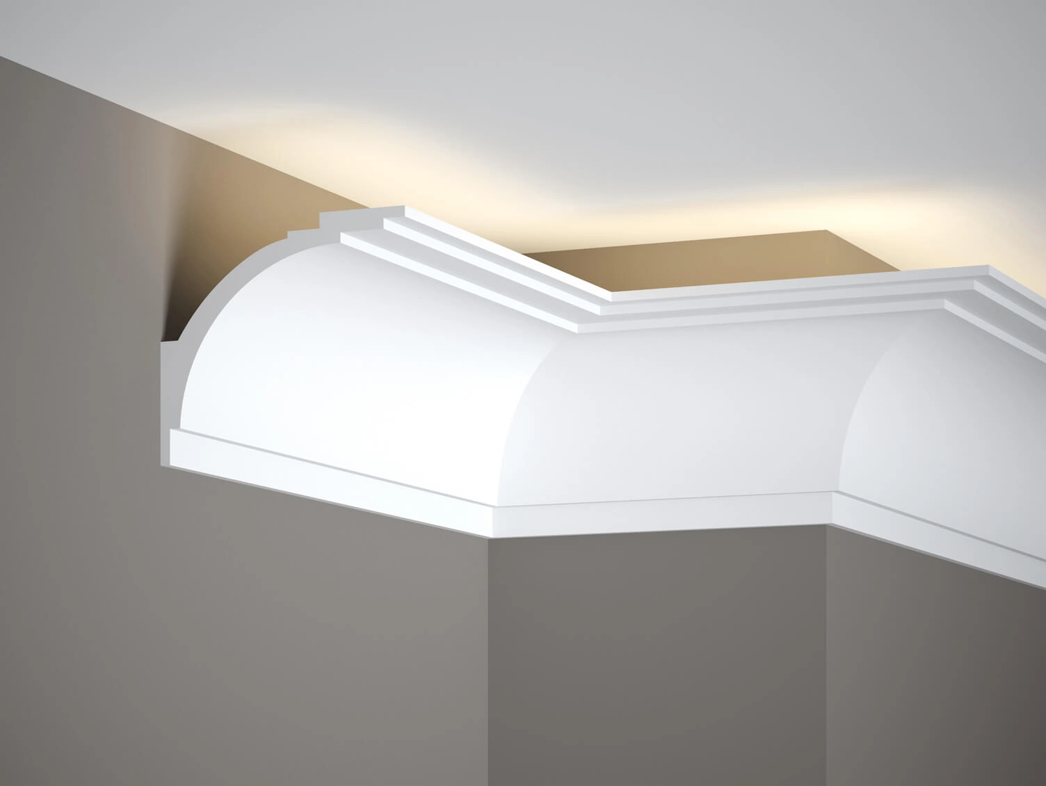 Listwa przysufitowa oświetleniowa MD105 biała wym. 200 x 12 x 10.8 cm