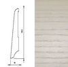Drewniana listwa przypodłogowa olejowana KS80 (240 cm x 7,9 cm x 1,6 cm) Jesion Biały olej