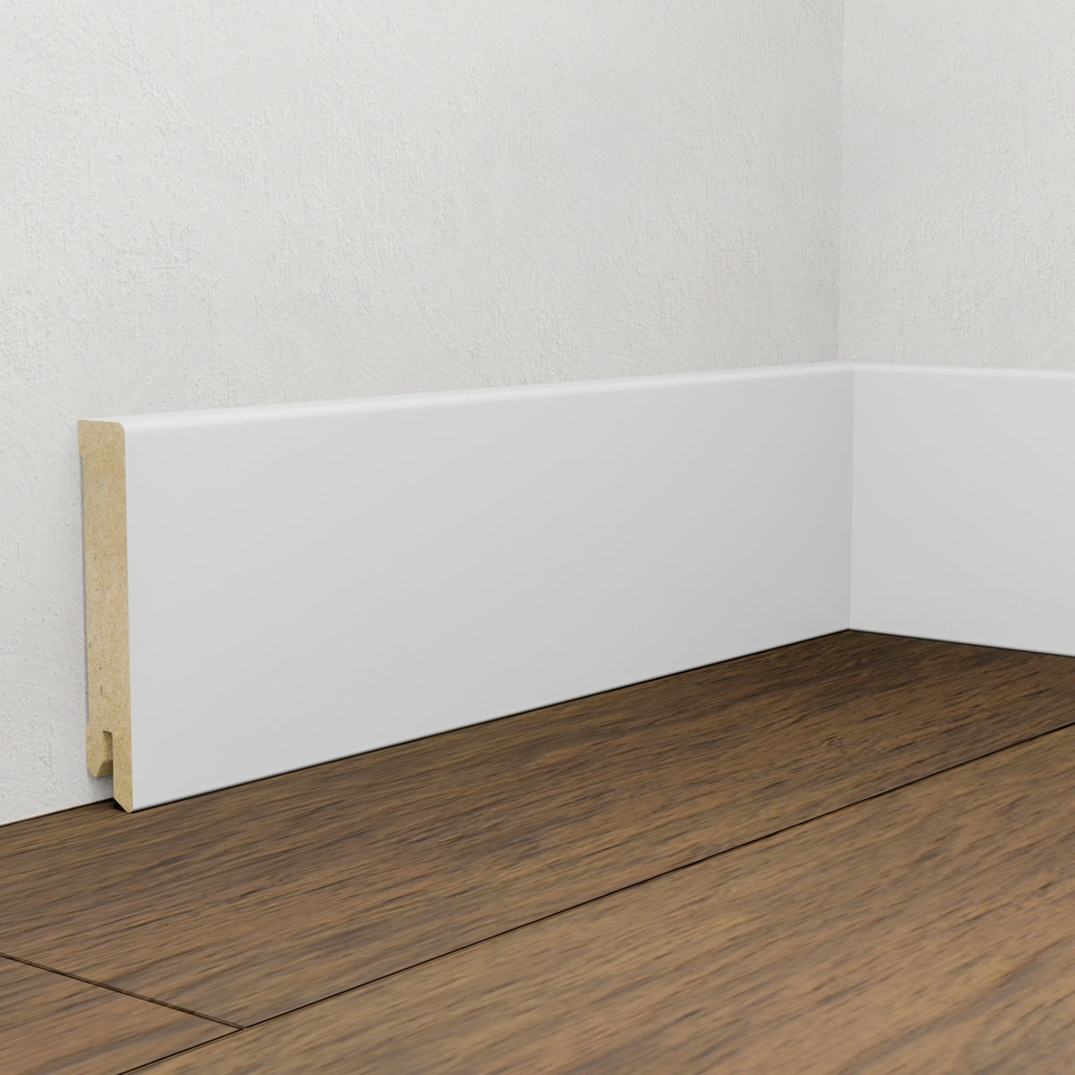 Listwa przypodłogowa MDF Biała Premium, 80x15 mm, Pedross