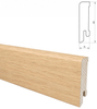 Listwa przypodłogowa drewniana do malowania, dąb europejski surowy, 60x15 mm