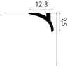 Maskownica karnisza Mardom Decor QL011 biała wym. 200 x 9.5 x 12.3 cm, z PolyForce
