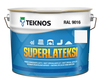 Teknos Superlateksi, matowa farba do boazerii, listew i sztukaterii, pojemność 0,9 L, kolor biały RAL9016