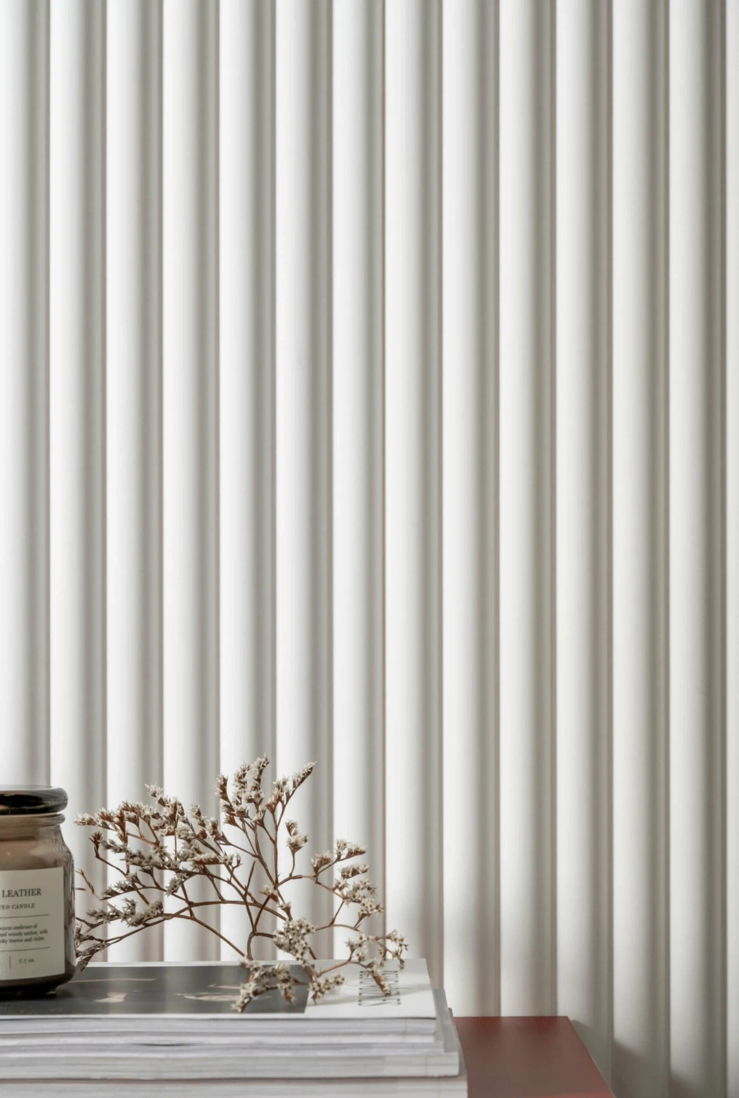 Panel ścienny WP001TP Duna biały RAL 9003, wym. 200 x 1.32 x 24.7 cm, z Polyforce