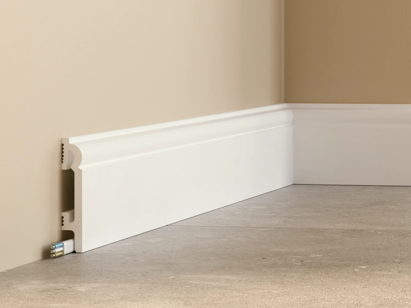 PRÓBKA 20 cm - Listwa przypodłogowa Premium Floor Durofit PF082 biała RAL9003 8 cm