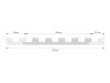 Lamela ścienna Lewe zakończenie L0101LP, kolor biały RAL 9003, wym. 270 x 1.2 x 3.6 cm, z PolyForce