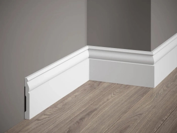 Listwa przypodłogowa MD094P biała RAL 9003 wym. 200 x 1.2 x 9.4 cm, z PolyForce