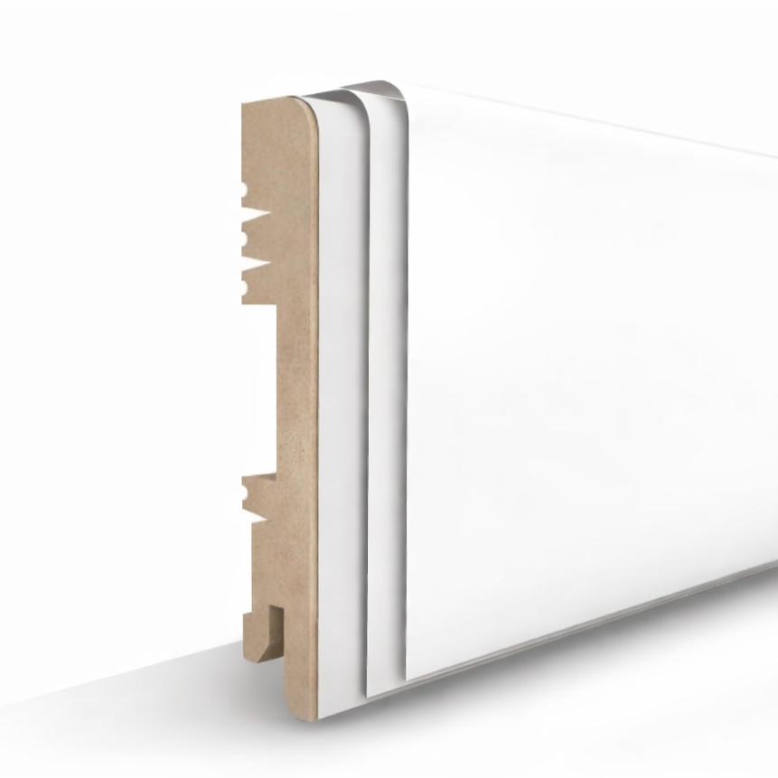 Listwa przypodłogowa MDF lakierowana biała FOGE LB1 - 10cm