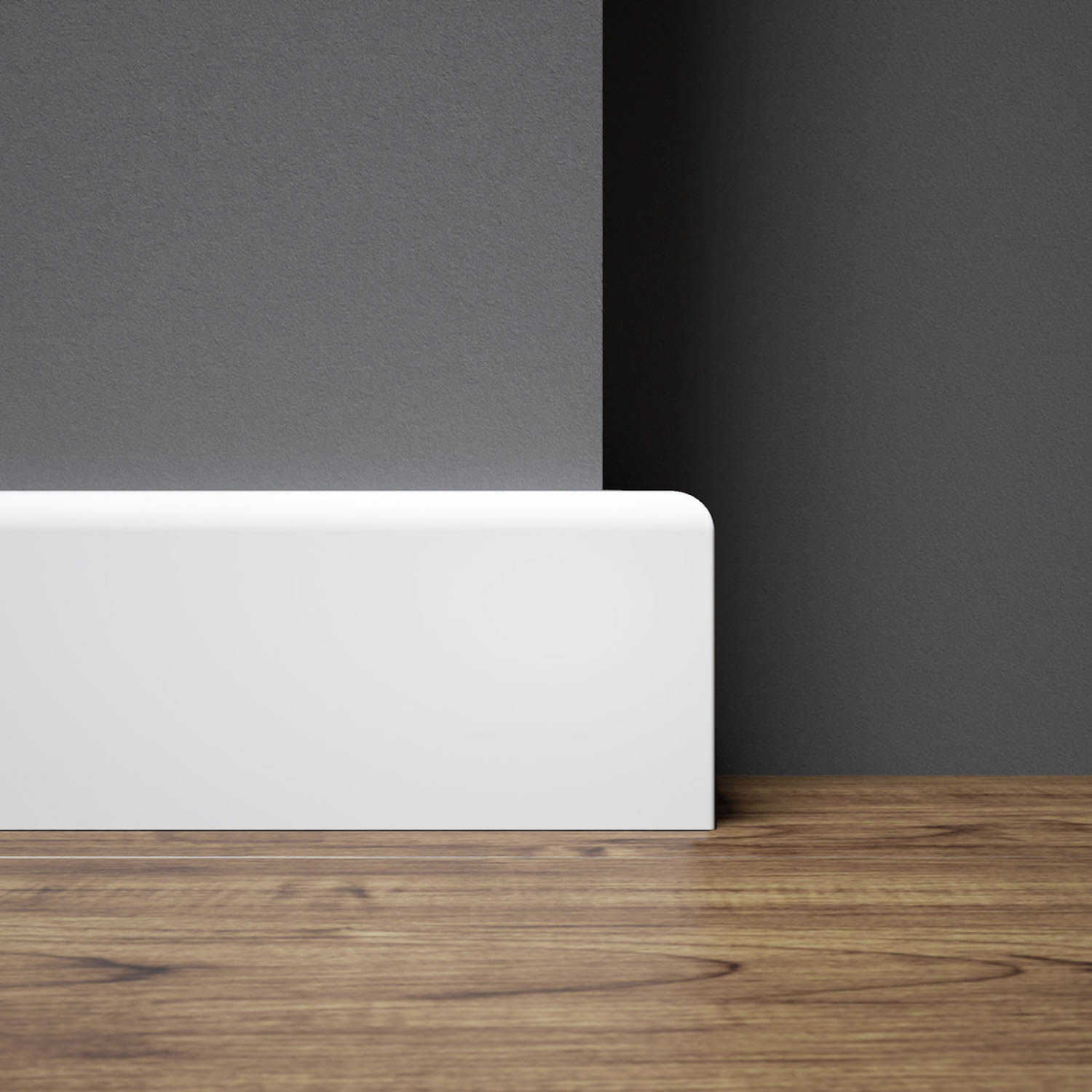 PRÓBKA 20 CM - Listwa przypodłogowa MDF lakierowana biała FOGE - LB1 6cm