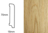 Listwa przypodłogowa fornirowana lakierowana CP70 R10 (240 cm x 7 cm x 1,8 cm) dąb