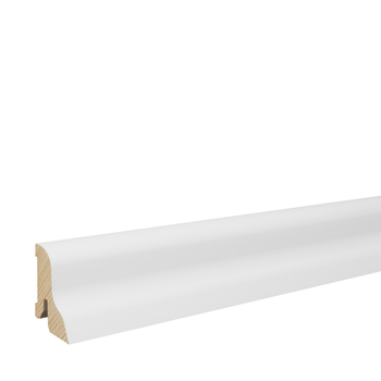 Listwa przypodłogowa 40x22 mm - świerkowa Premium – biała, powłoka Polyblend, 4cm