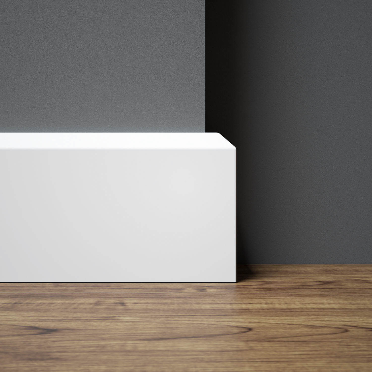 PRÓBKA 20 CM - Listwa przypodłogowa MDF lakierowana biała z wodoodporną powłoką NEXO 8cm