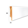 Listwa przypodłogowa drewniana LAPIS 80 lakierowana (240 cm x 8 cm x 1,6 cm) drewno iglaste białe RAL 9003