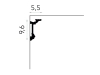 Wielofunkcyjna listwa sufitowa MD137 biała wym. 200 x 5.5 x 9.6 cm, z PolyForce