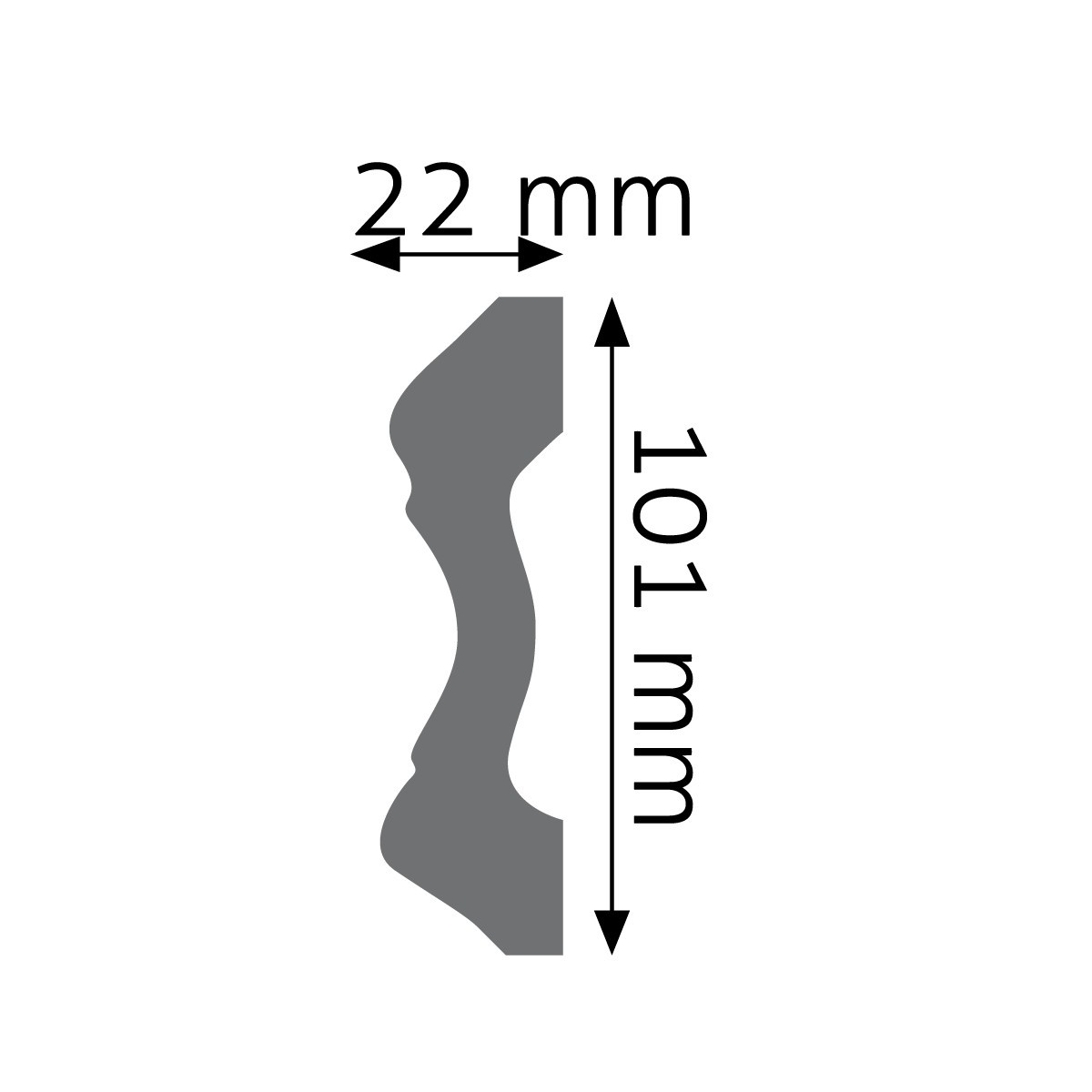 Listwa naścienna gładka Creativa LNG-14
