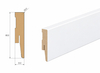 PRÓBKA 20 CM - Listwa przypodłogowa MDF - PRIMA 8cm - Biała Premium