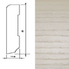 Drewniana listwa przypodłogowa olejowana 60/16 (240 cm x 6 cm x 1,5 cm) Jesion Biały olej