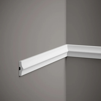 Listwa ścienna MD026 biała wym. 200 x 1.5 x 4.5 cm, z PolyForce