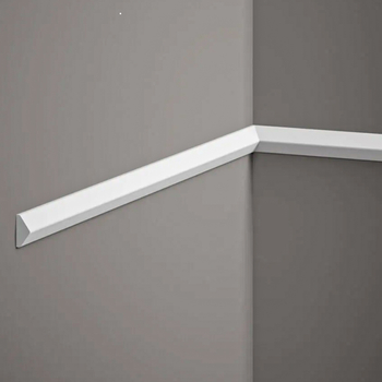 Listwa ścienna QL022 biała wym. 200 x 1 x 2 cm, z PolyForce