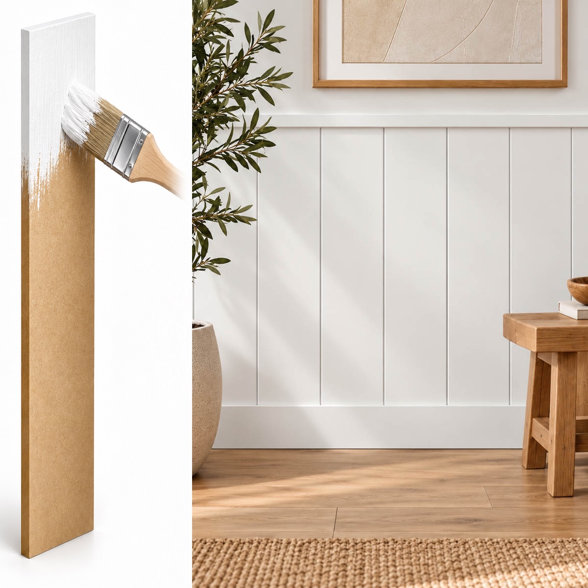 Listwa boazeryjna ELEGANT XL, boazeria ścienna MDF, do malowania