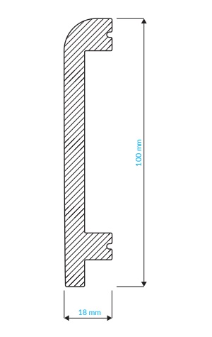Listwa przypodłogowa Krome P10018 z wysokiej gęstości polistyrenu (240 cm x 10 cm x 1,8 cm) biała