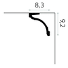 Maskownica karnisza Mardom Decor MD161 biała wym. 200 x 9.2 x 8.3 cm, z PolyForce