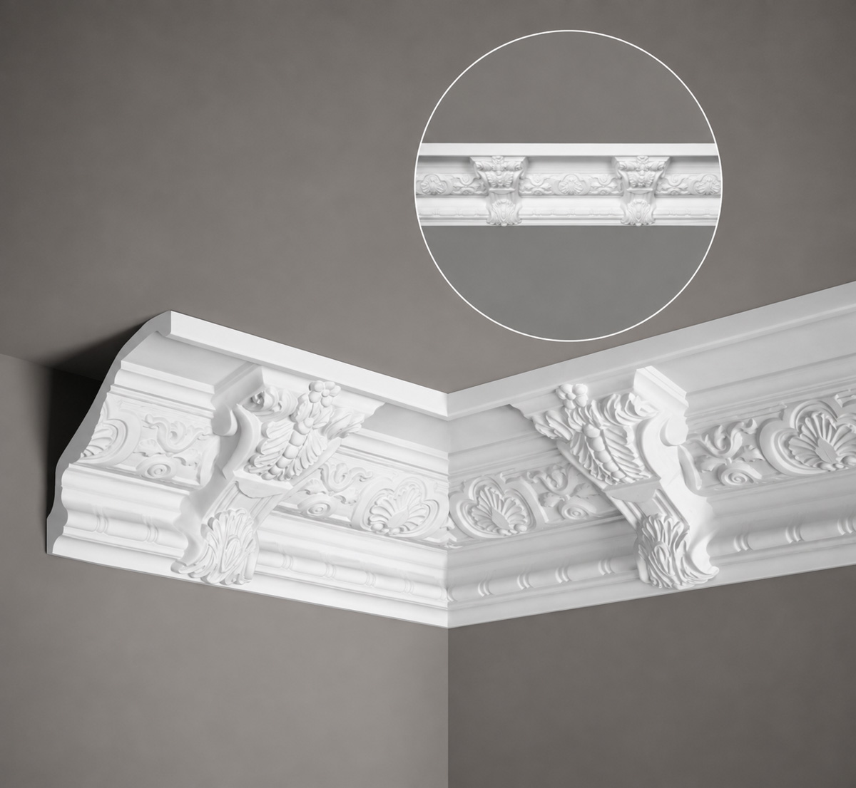 Listwa przysufitowa biała MDA138 wym. 200 x 16 x 13 cm, z ProFoam