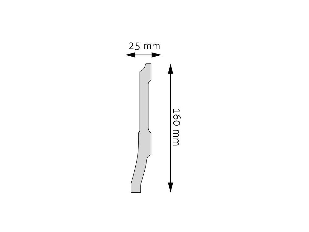 Listwa przypodłogowa, cokół Creativa LPC-35 244cm