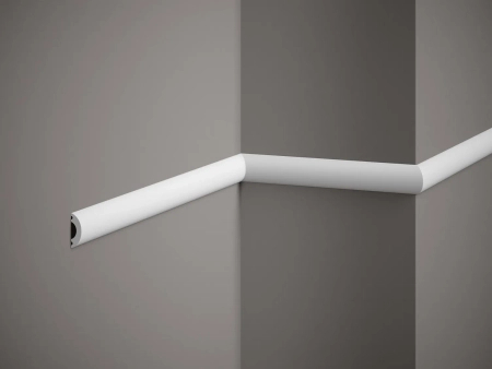 Listwa ścienna MD031 biała wym. 200 x 1 x 3 cm, z PolyForce