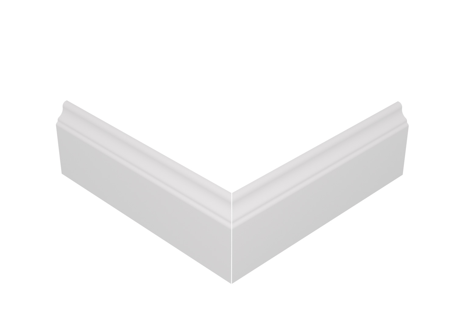 Narożnik zewnętrzny do listwy przypodłogowej lakierowany biały z wodoodporną powłoką HAVANA 12cm