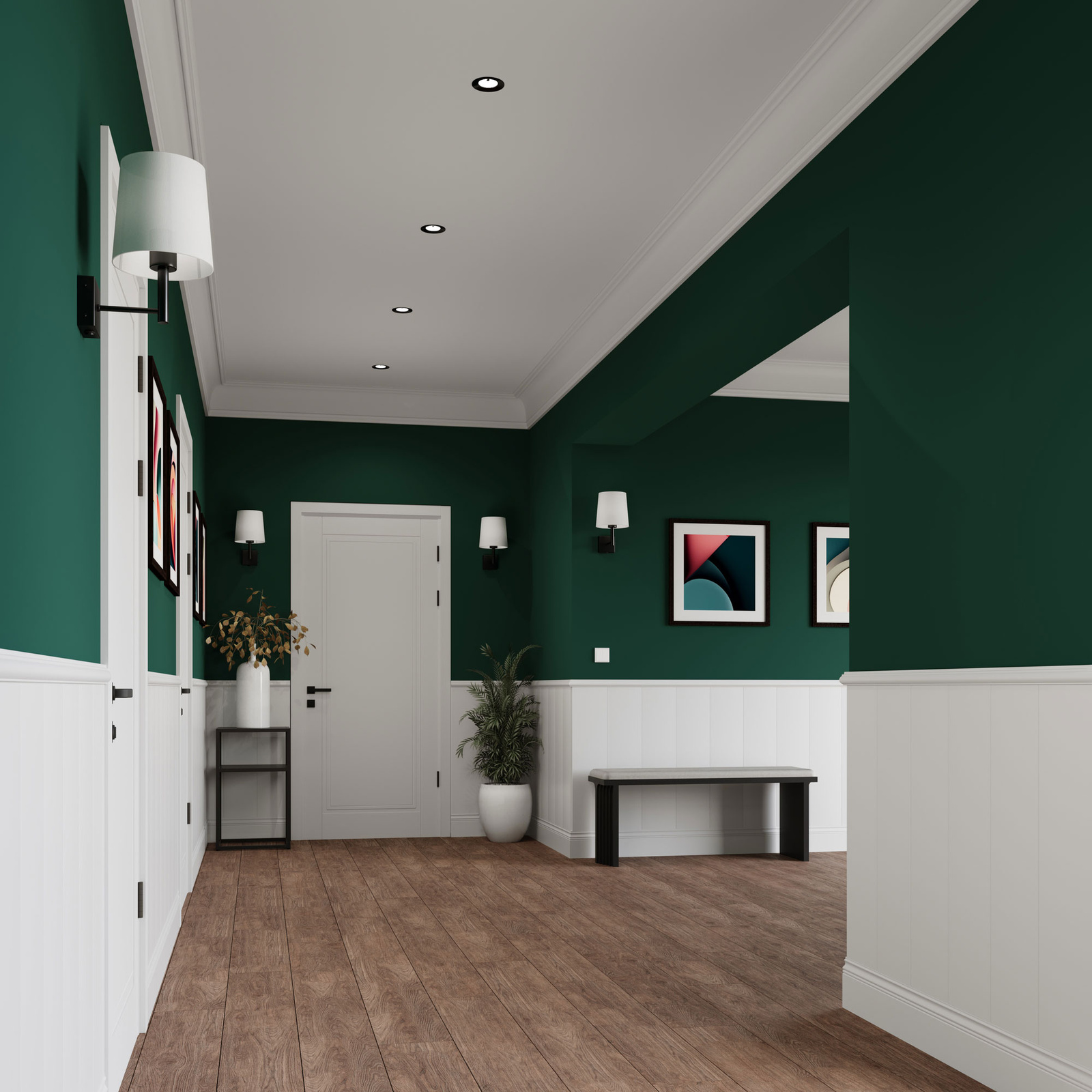 Listwa boazeryjna ELEGANT XL, boazeria ścienna MDF, Biała Premium