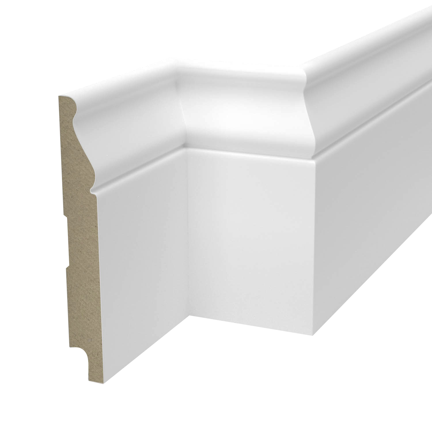 Listwa przypodłogowa MDF lakierowana biała z wodoodporną powłoką SANTI 12cm