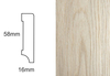 Listwa przypodłogowa fornirowana nielakierowana CP58 (240 cm x 5,8 cm x 1,6 cm) dąb