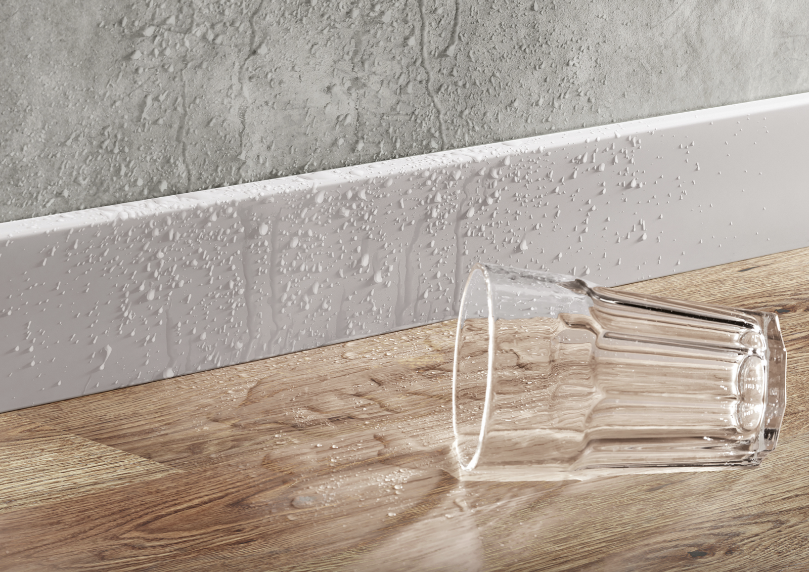 Biała Listwa przypodłogowa cokół Creativa STL80 - PVC – Status Line 220 cm