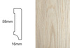 Listwa przypodłogowa fornirowana nielakierowana CP58 (240 cm x 5,8 cm x 1,6 cm) dąb