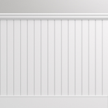 Boazeria angielska MDF lakierowana - zestaw listew na ścianę z listwą przypodłogową - długość 225 cm / wysokość 94,6 cm (model Nova-1)