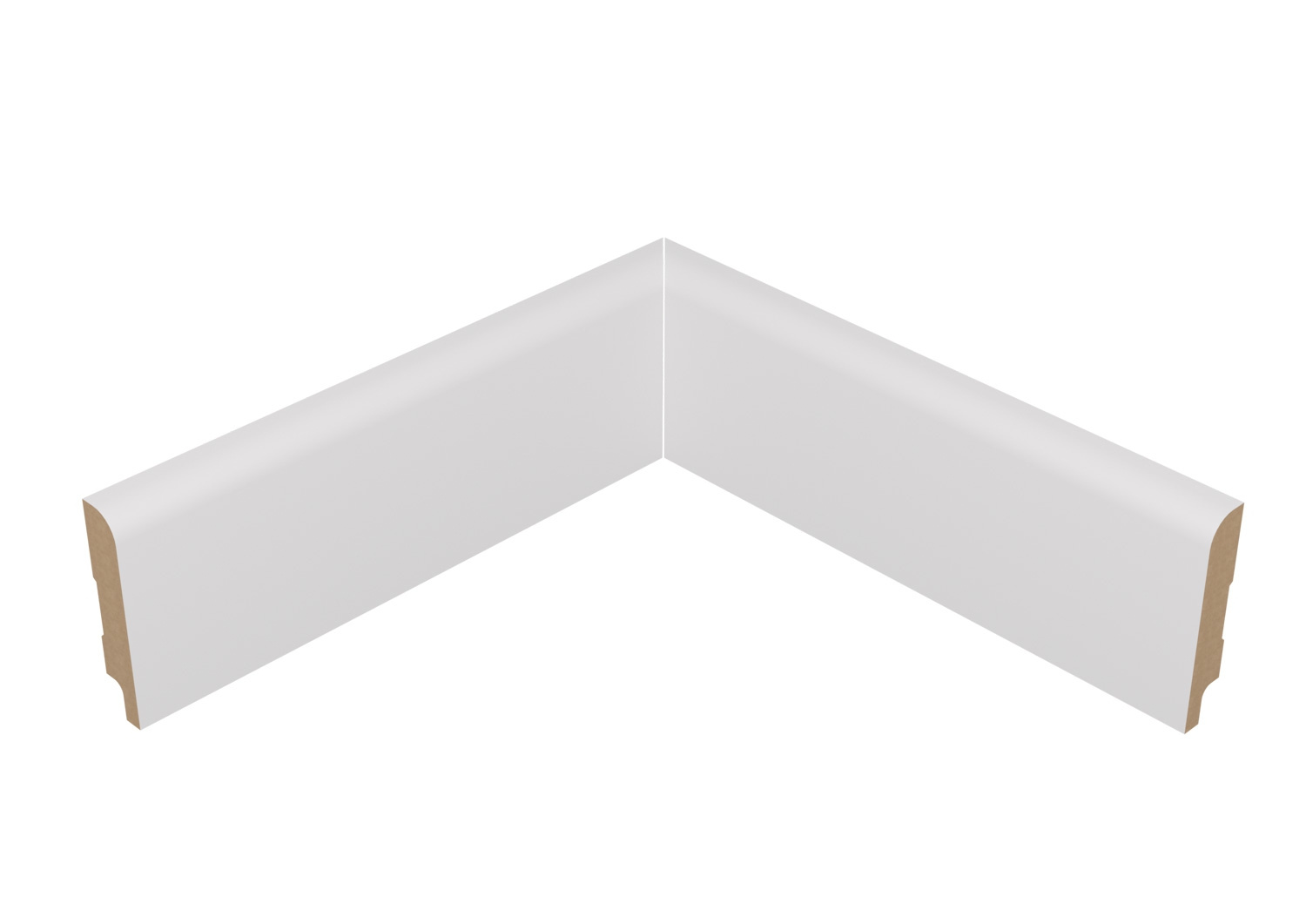 Narożnik wewnętrzny do listwy przypodłogowej lakierowany biały z wodoodporną powłoką SOLO 10cm