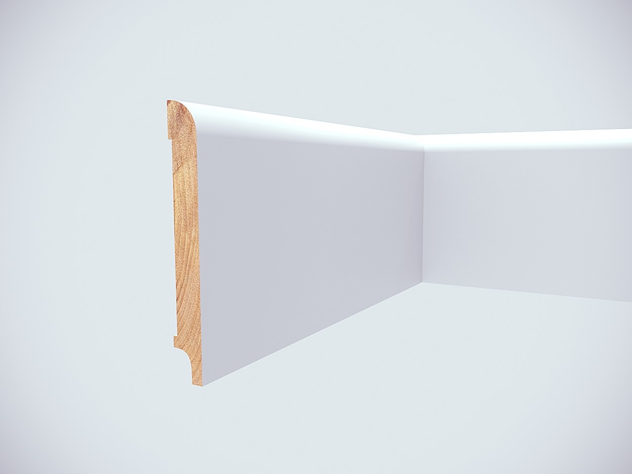 Listwa przypodłogowa drewniana lakierowana OPAL120 (240 cm x 12 cm x 1,6 cm) iglaste