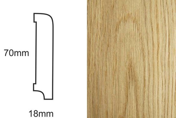 Listwa przypodłogowa fornirowana lakierowana CP70 R10 (240 cm x 7 cm x 1,8 cm) dąb