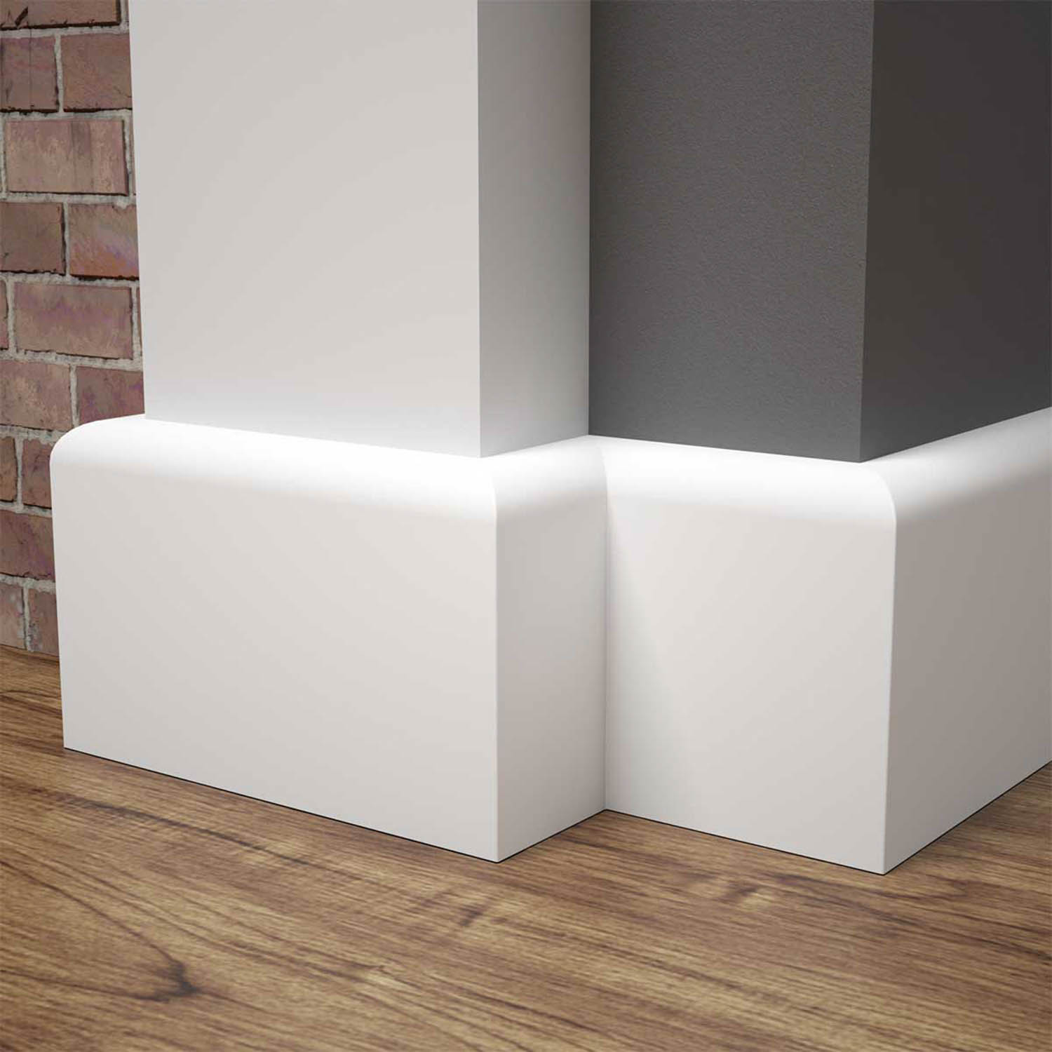 Listwa przypodłogowa MDF lakierowana biała z wodoodporną powłoką SOLO SLIM 8cm