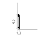 PRÓBKA 20 cm - Listwa przypodłogowa MD236 biała wym. 1.3 x 9.9 cm, z PolyForce