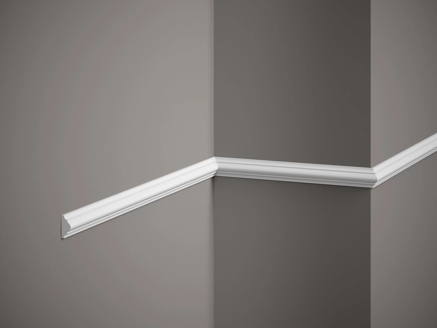 Listwa ścienna MD003 biała wym. 200 x 1 x 2.2 cm, z PolyForce
